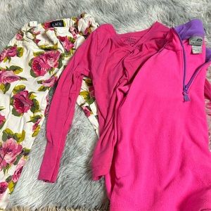 Girls 6 - 3 items pink/flowers